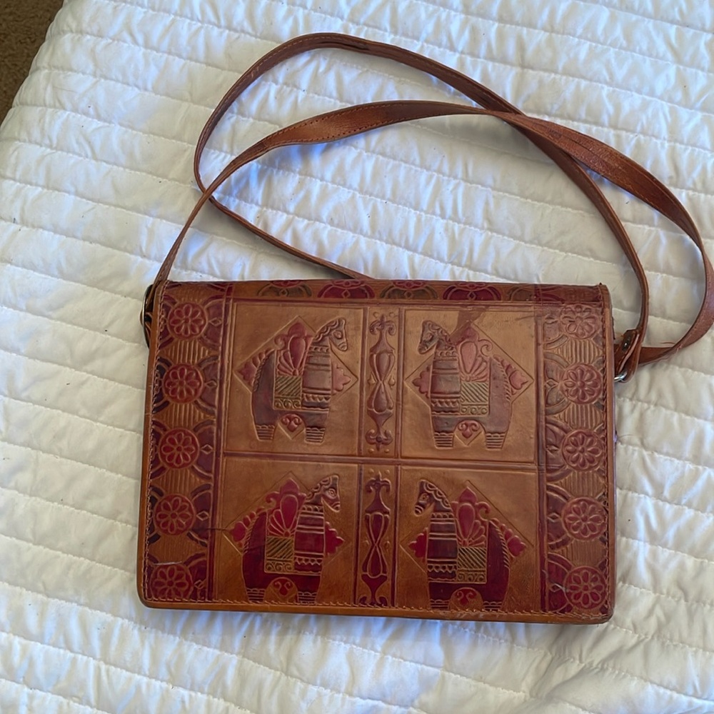 Leather Alpaca Designed Purse